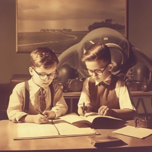 Two students studying together, showcasing flexibility and adaptability